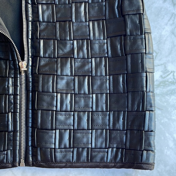 FASHION NOVA | Caged faux leather studded mini skirt - Picture 7 of 9